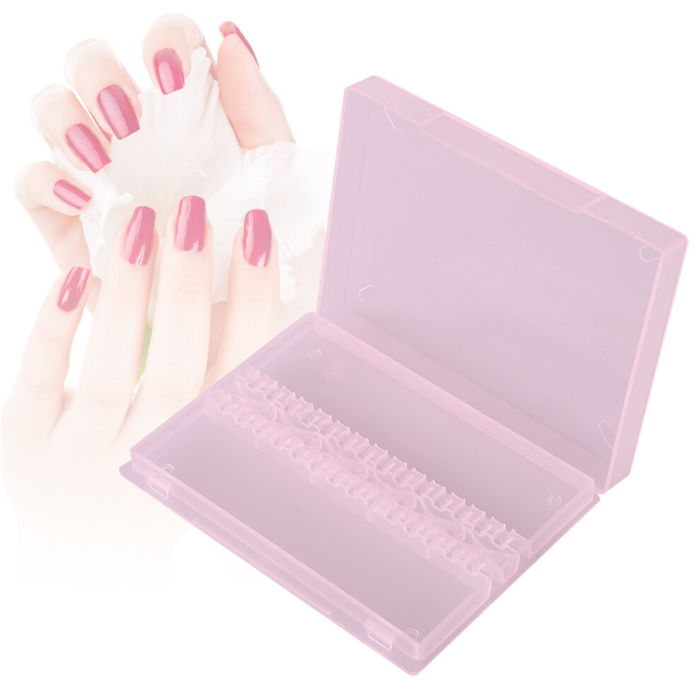 14 Holes Professional Nail Art Polishing Grinding Drill Bit Holder Display Storage Box Pink 5071324062642