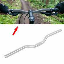 Aluminum Fixed Gear Bike Road Bicycle Fixed Gear Riser Bar Handlebar 25.4mm*520mm (silvery)