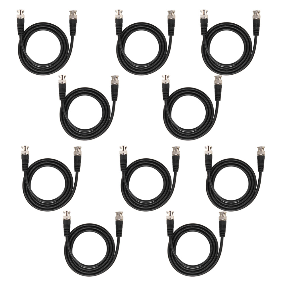 10Pcs Copper Core Coaxial Cable Bnc Male To Bnc Male Cable For Cctv Camera 1M 9321324066703