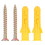 Plastic Expansion Wall Plug Screw Fixings   Self tapping Screws Fastener Hardware Kit (M10) 10