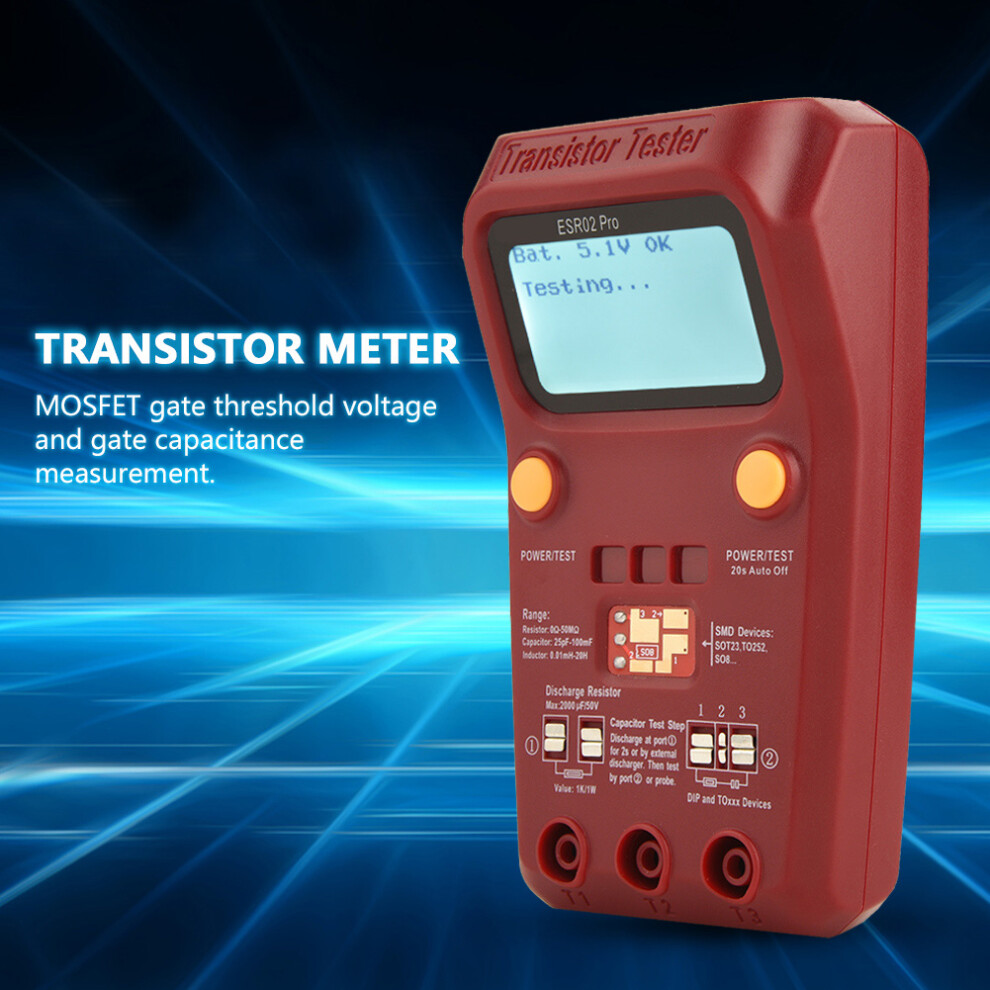 Bside Esr02 Pro Digital Transistor Tester Smd Chip Component Meter Inductance Multimeter 4931324069007