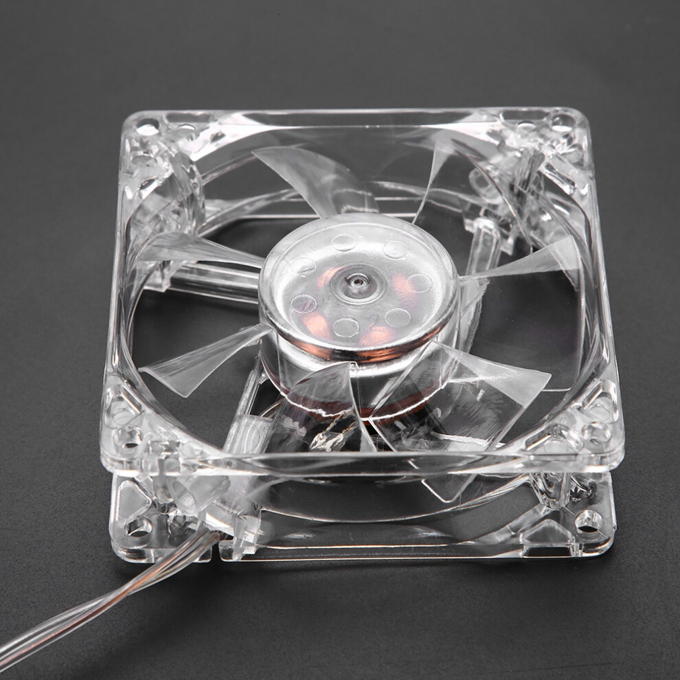 8Cm Usb Colorful Transparent Cooling Fan 5V Cpu Cooling Fan For Pc Computer Light 7681324069442