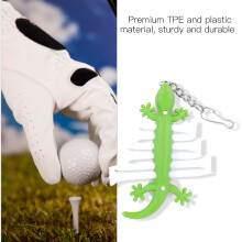 Tragbarer TPE- und Kunststoff-Golftees-Halter mit Ballformern – Grün Gecko