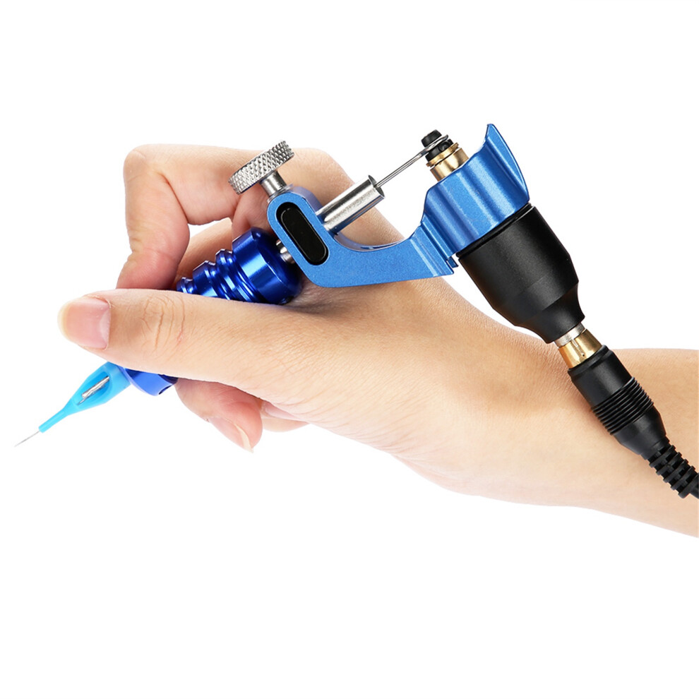 Blue Professional Tattoo Motor Gun Rotary Tattoo Machine With Handle Set