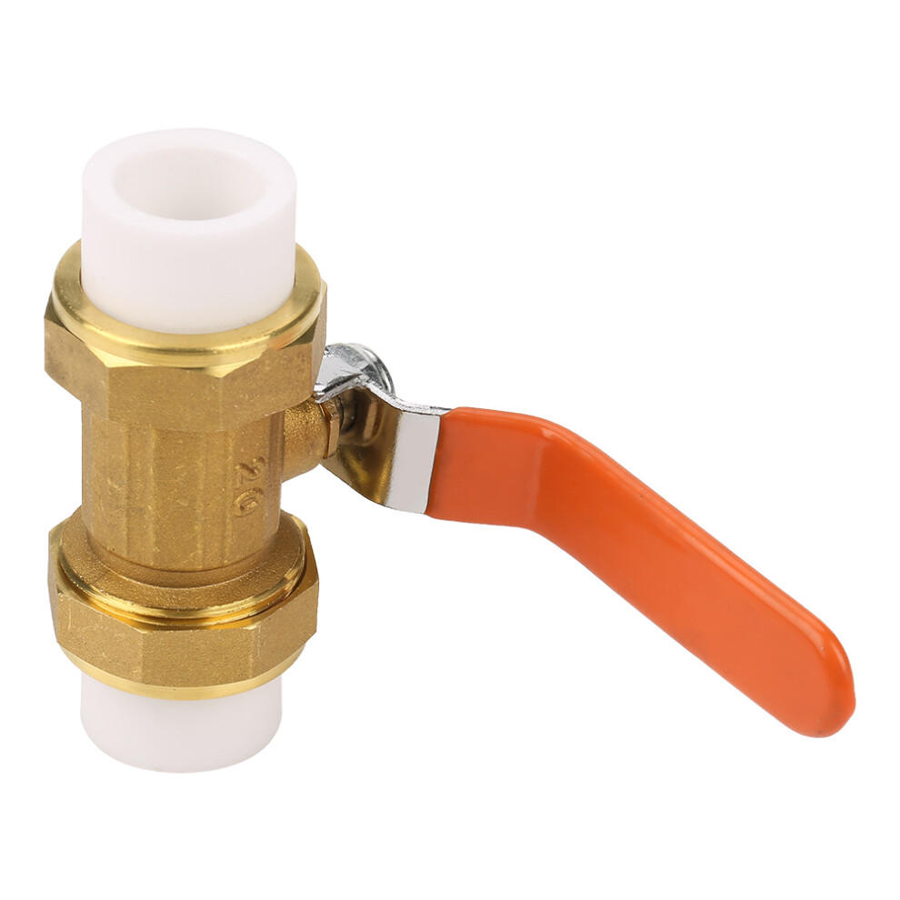 Brass Pipe Ball Valve With Double Ppr Hot Melt Fitting 3/4"Bsp Dn20 4911324071781