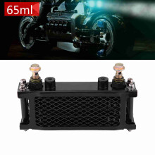 Engine Oil Cooler Oil Cooling Radiator System Kit for CB CG 100CC‑250CC 65ml Black