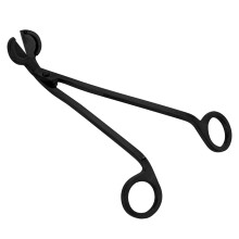 Hülsenreiniger für Kerzendocht aus Edelstahl mit Herzclip & Schere, schwarz