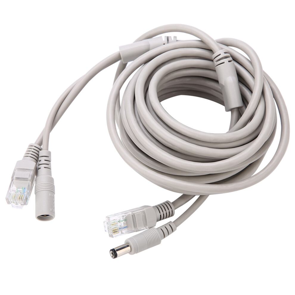 5M/10M/15M/20M Rj45+Dc Ethernet Cctv Cable For Ip Cameras Nvr System 10Mbps100mbps (5M) 8751324073158