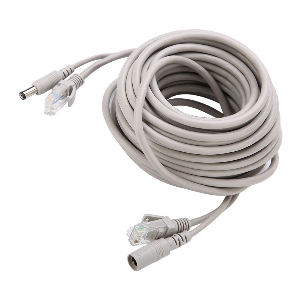 5M/10M/15M/20M Rj45+Dc Ethernet Cctv Cable For Ip Cameras Nvr System 10Mbps100mbps (10M) 4961324073179