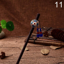 (11) 1pc Chinese Traditional Wooden Hairpins Tassel Pendant Hair Jewelry Hair Stick Hair Accessories
