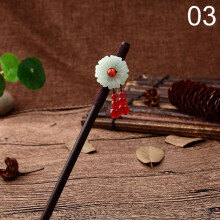 (3) 1pc Chinese Traditional Wooden Hairpins Tassel Pendant Hair Jewelry Hair Stick Hair Accessories