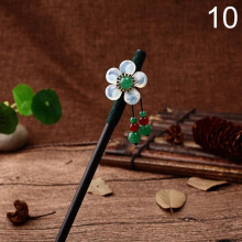 (10) 1pc Chinese Traditional Wooden Hairpins Tassel Pendant Hair Jewelry Hair Stick Hair Accessories