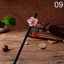 (9) 1pc Chinese Traditional Wooden Hairpins Tassel Pendant Hair Jewelry Hair Stick Hair Accessories