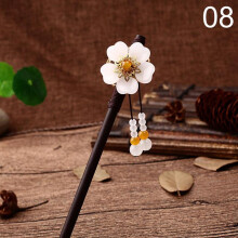 (8) 1pc Chinese Traditional Wooden Hairpins Tassel Pendant Hair Jewelry Hair Stick Hair Accessories