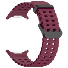 Watch Strap Watch Band for Samsung Galaxy Watch Ultra 47MM Wine Red