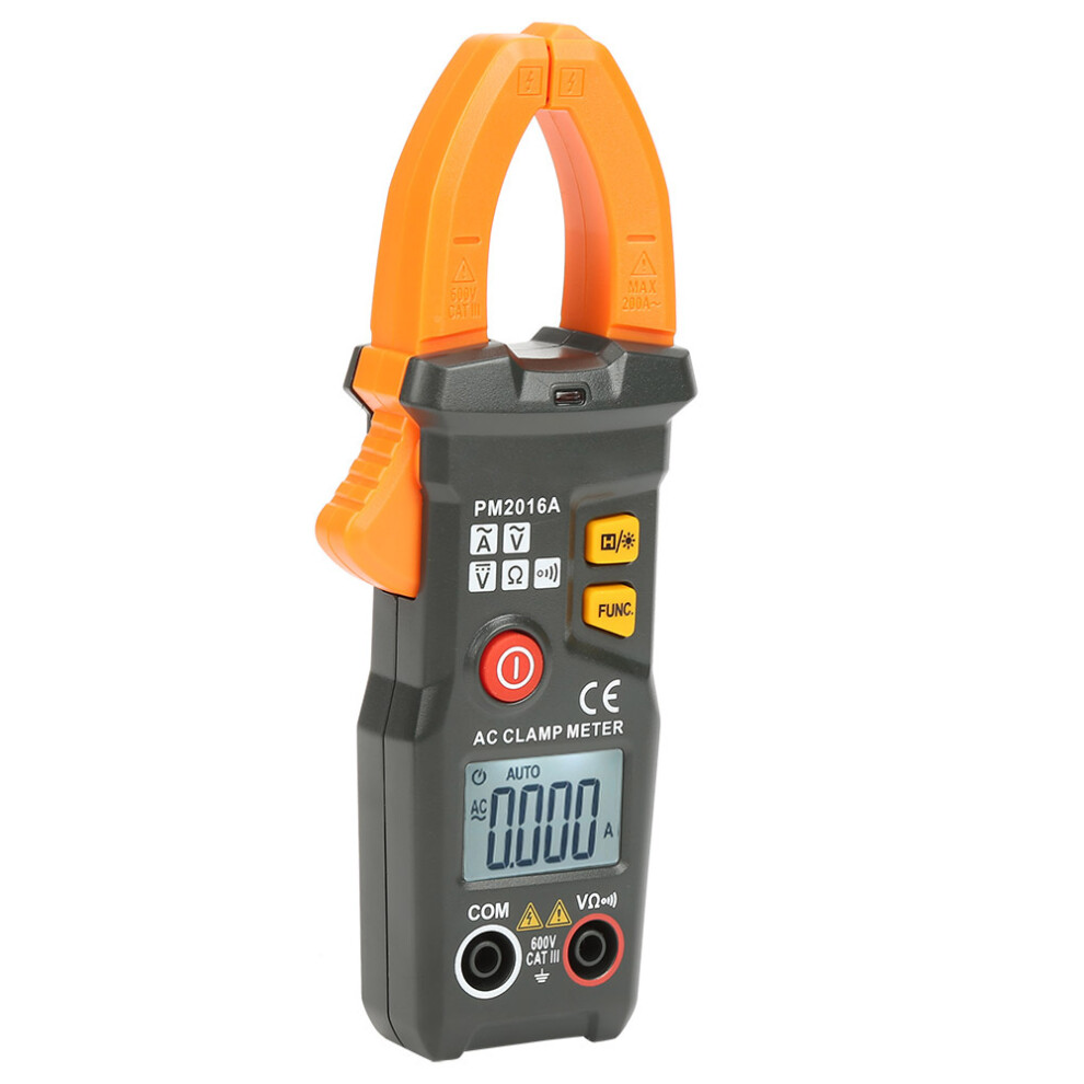 Peakmeter Pm2016a Digital Clamp Multimeter 6000 Counts Ac Volt Amp Ohm Hz Meter 8451324099829