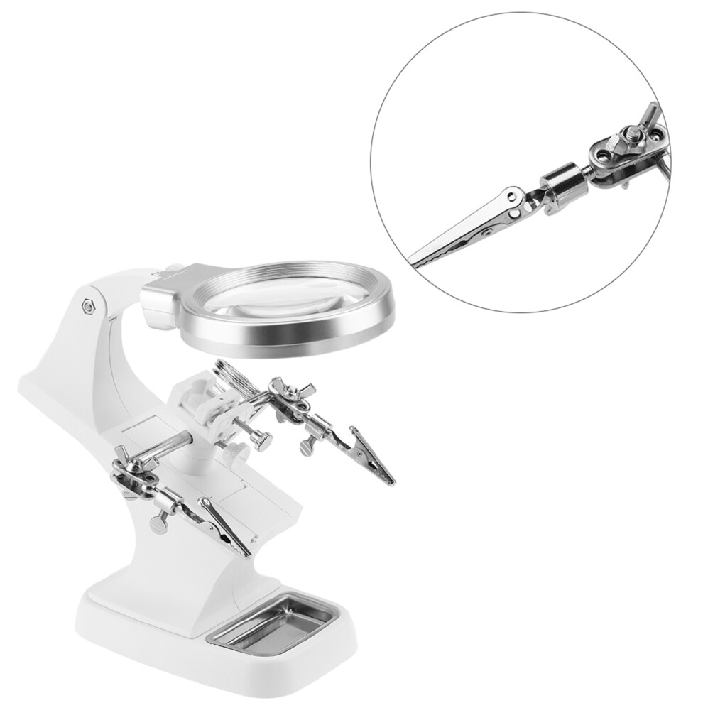 Multi functional Welding LED Magnifier Magnifying Glass Soldering 360Rotation Repair Tool