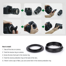Reverse Macro Adapter Rear Lens Filter Ring for Nikon F AI Mounts (AI-52mm)