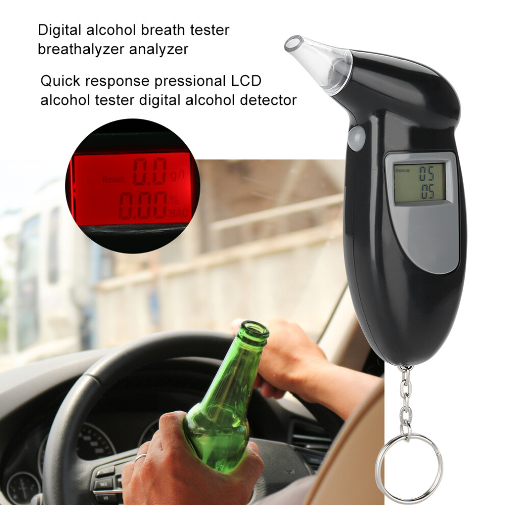 Professional Lcd Breath Alcohol Tester Portable Digital Breathalyzer Analyzer 8431324099937