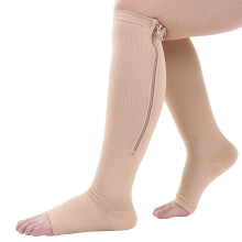 Mittelfußstützsocken mit Reißverschluss, Nude, L/XL/XXL, Atmungsaktiv & Bequem