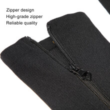 Herren schwarze Mittelhohe Stützsocken mit Reißverschluss, S/M bis XXL