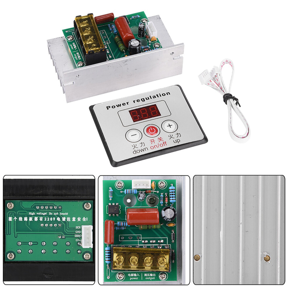 6000W Scr Digital Voltage Regulator Speed Control Dimmer Thermostat Ac 9371324100945