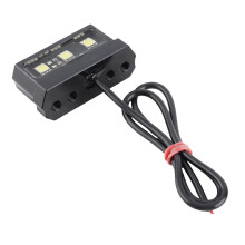 Universal Motorcycl License Plate Tail LED Light for All Motorcycle Brand Models (Black)
