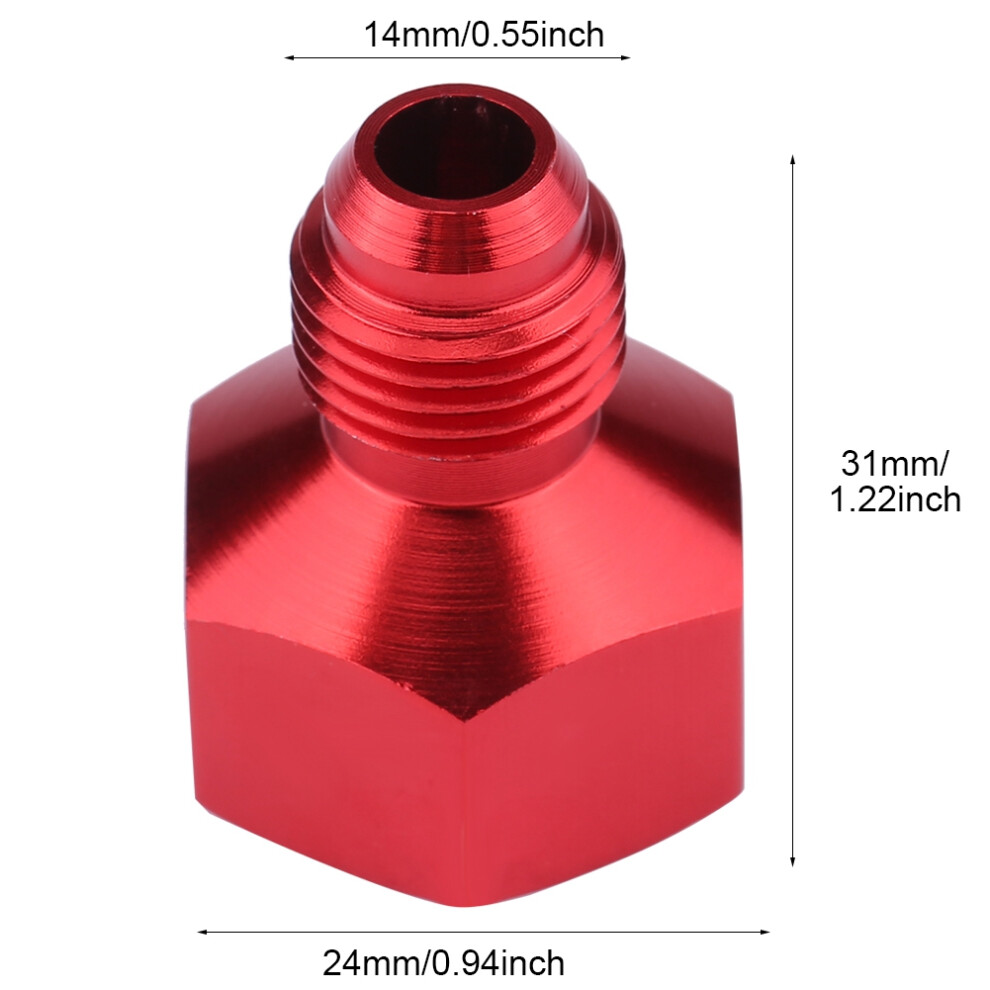 Aluminum Alloy Female An10 To An6 Male Flare Ucer Fuel Line Oil Hose Fitting Adapter Red 3301324103482