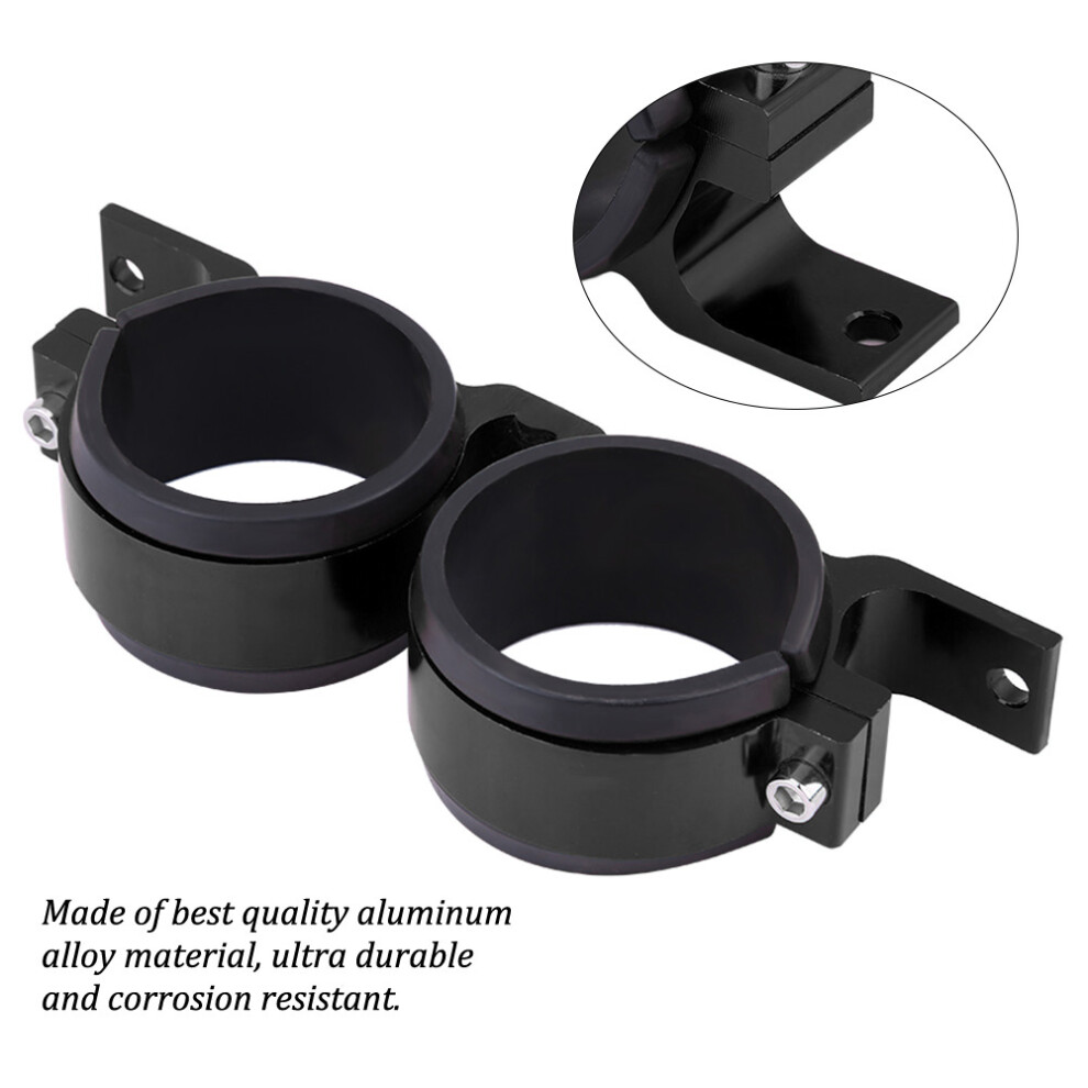 Aluminum Alloy 60Mm Car Fuel Pump Mounting Bracket Dual Filter Clamp Cradle Black 8451324103533