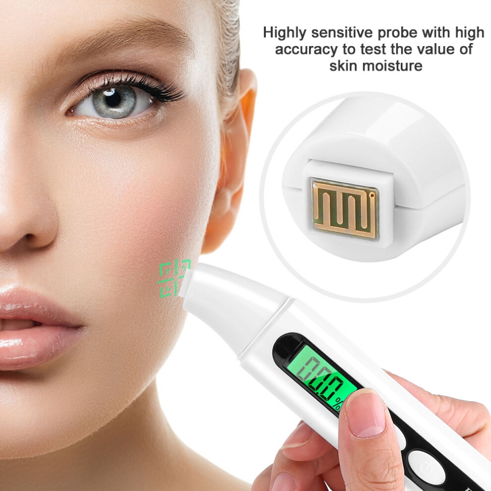 0~99.9% Digital LCD Skin Face Moisture Oil Analyzer Monitor Tester Detector