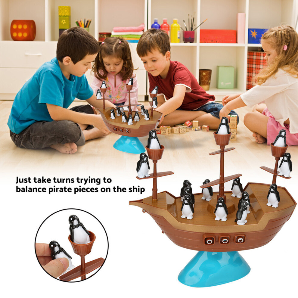Desktop Pirate Boat Penguin Balance Game Child Parent Interaction Toys Set Kids Birthday Gifts 5081324105966