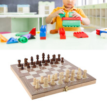 Holz 3-in-1 faltbares Spielset – Schach, Dame, Backgammon tragbares Reisespiel