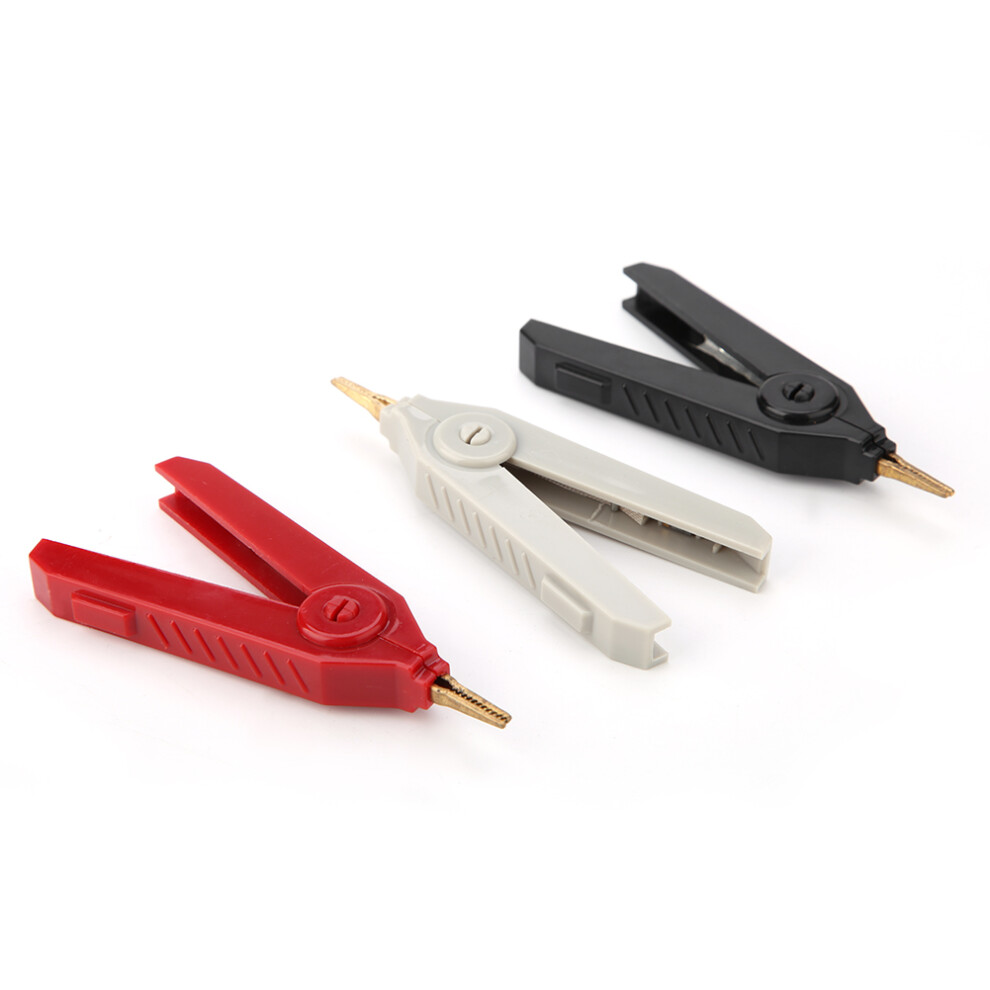 P2004 3Pcs Copper Gold Plated Alligator Clip Lcr Kelvin Test Clip 20A 4911324106469