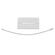 5er-Pack Aluminiumlegierung Gepäckanhänger mit ID-Karte für Koffer, silberfarben