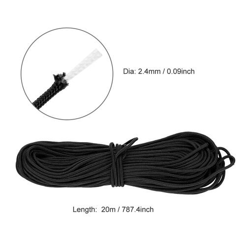 Archery Compound Bow String Nylon Nock Safe Release D Loop Bowstring Accessory Black 2
