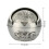 Runder Metall-Reise-Aschenbecher mit Deckel, Silber, 7,5 x 7 cm 2