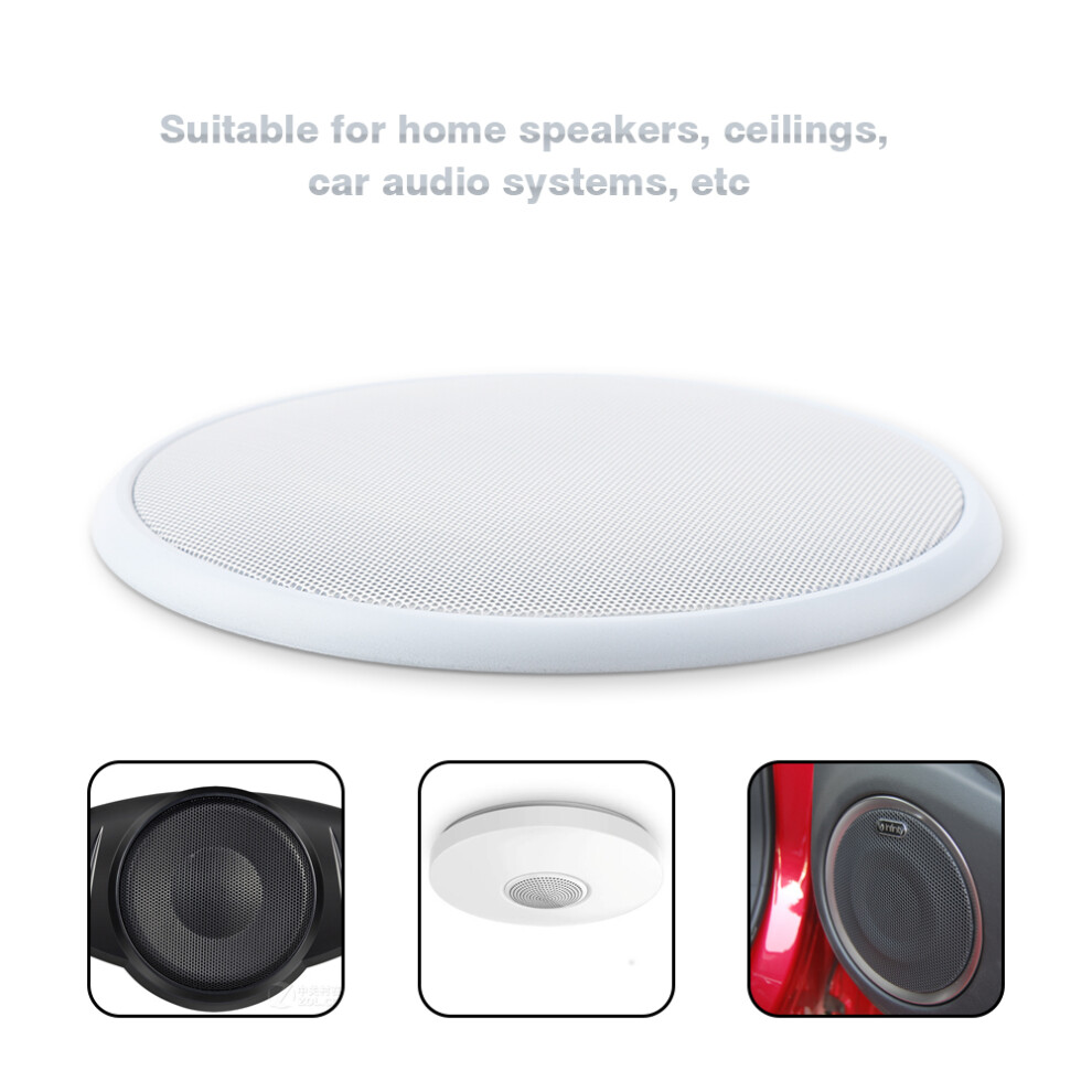 2Pcs Speaker Grille Car Audio Speaker Cover Decorative Circle Metal Mesh (8 In) 7601324112245