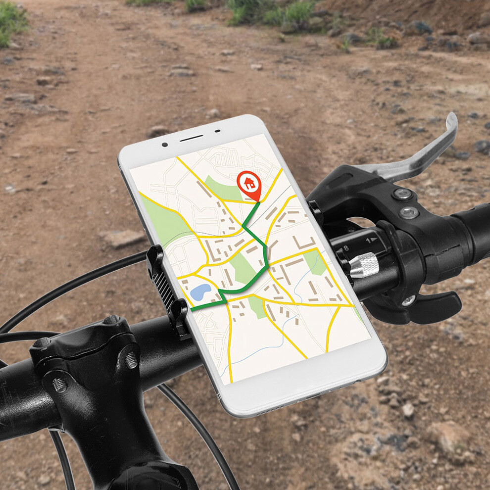 Gub Road Bike Aluminum Alloy Handlebar Universal Mini Phone Holder Mount Support (Black) Black 9371324112498