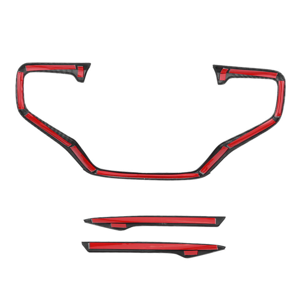 3pcs Carbon Fiber Style Car Steering Wheel Frame Cover Trim Fit for Honda Civic 10th 16-18-image-OPC-PHWF7NM-NEW