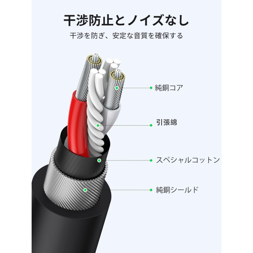 Ugreen Microphone Cable Male To Female Xlr Cable Canon Cable 2m Microphone Cord Xlr Balanced Connection For Microphone Recording Heavy Duty Xlr
