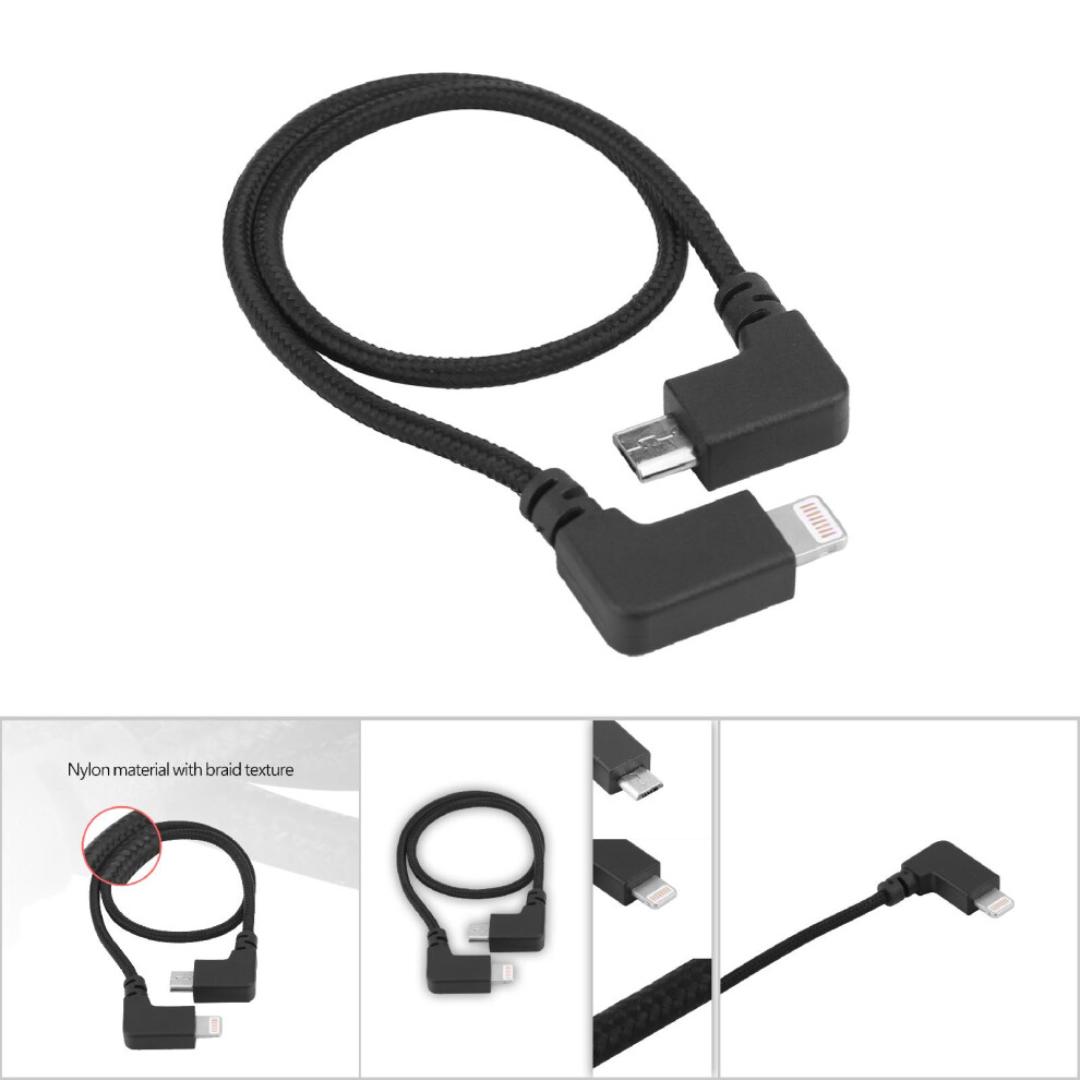 Rc Line Cable Micro Usb To Drone Remote Controller For Dji Mavic Pro/Air/Spark (For Ios) 4631324114713