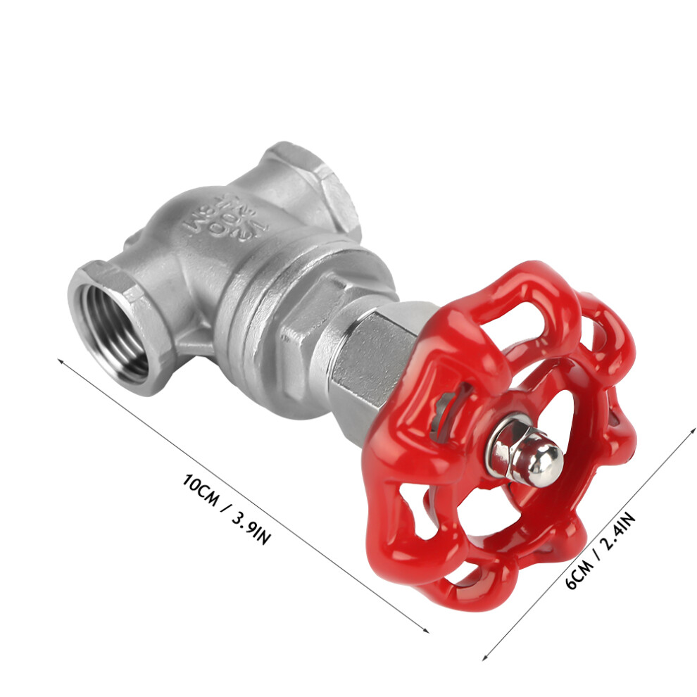 Dn15 Stainless Steel Gate Valve Bspp G1/2 Rotary Sluice Valve For Water Oil Gas 6911324115414