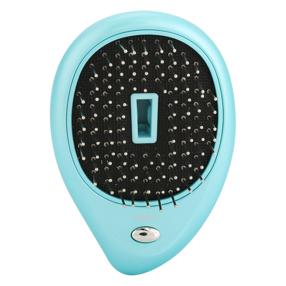 Green Portable Electric Ionic Scalp Massaging Caring Brush Vibration Massage Comb Hairbrush