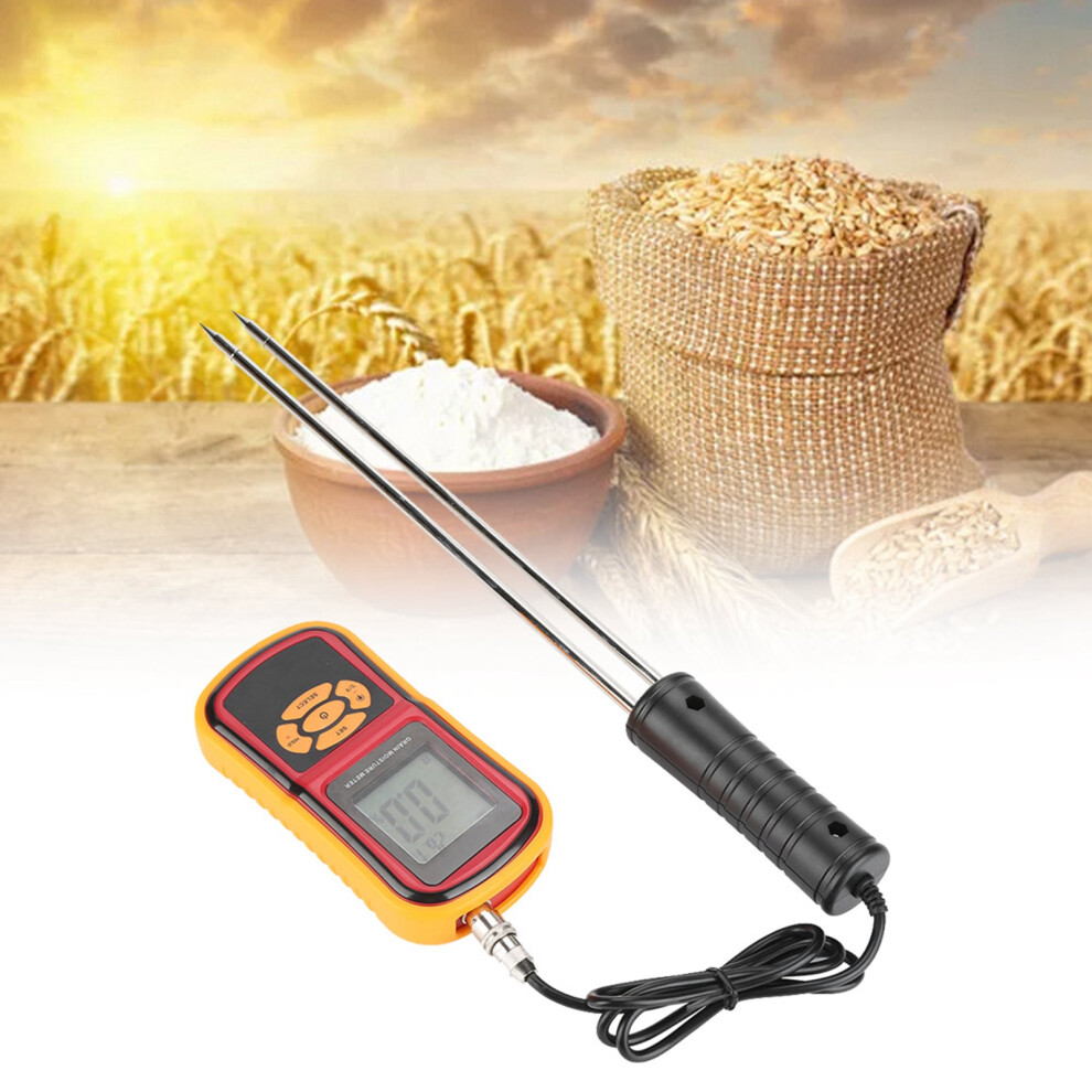 Gm640 Portable Digital Lcd Grain Moisture Temperature Meter For Wheat Rice Corn Bean 8701324115631