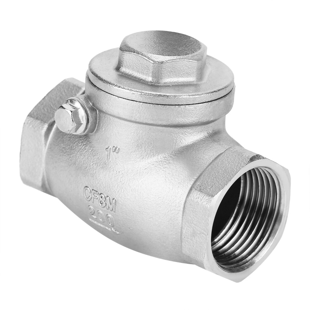 1" Dn25 Stainless Steel One Way Swing Check Valve Female Thread Wog 200Psi 3501324115519
