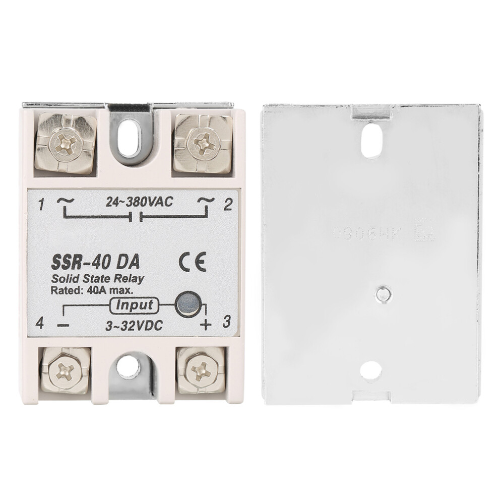 Single Phase Dc-Ac Solid State Relay Ssr 40Da 40A Input 3-32V Dc Output 24-380V Ac 4631324116526