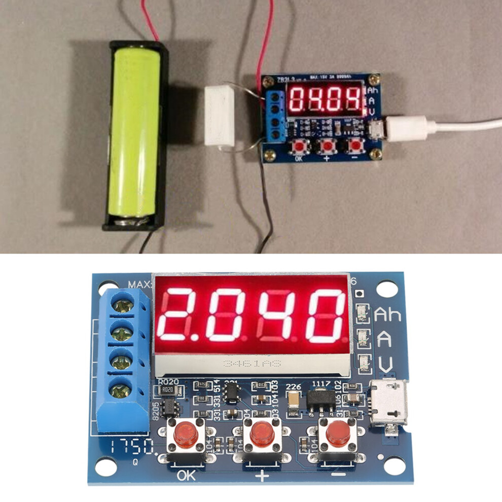 1.2-12V 18650 Li Ion Lead Acid Battery Capacity Meter Discharge Tester Analyzer 3131324116614