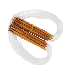 Double Point Circular Bamboo Knitting Needle 0.2-1cm Sizes with Transparent Tube