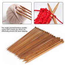 36PCS Knitting Needles Single Point Carbonized Knitting Needles 0.2-1cm Sizes