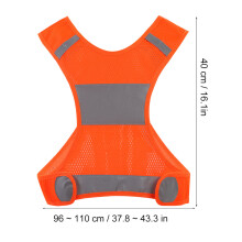 Outdoor Cycling Reflective Vest Running Vest Sports Safty Waistcoat Nacarat XL